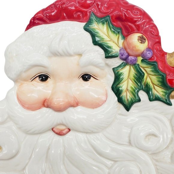 VTG Christmas Noel Classique Santa Plate Fitz‎ & Floyd Christmas Clause St Nick - Picture 2 of 6